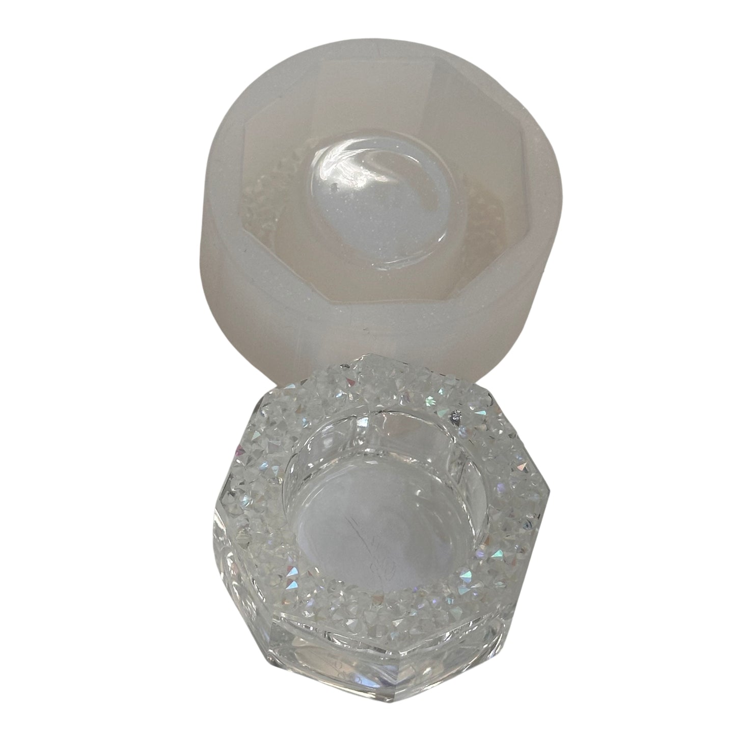 Crystal Candle Holder Silicone Mold for Epoxy Resin and Craft Projects