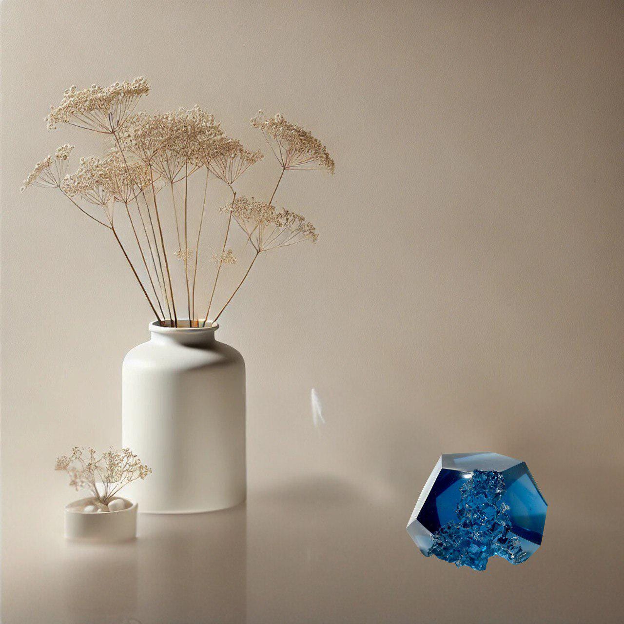 Faceted Sphere Geode Crystal Silicone Mold - DIY Resin Crafting Supplies Silicone Mold Ideas Decor Shop