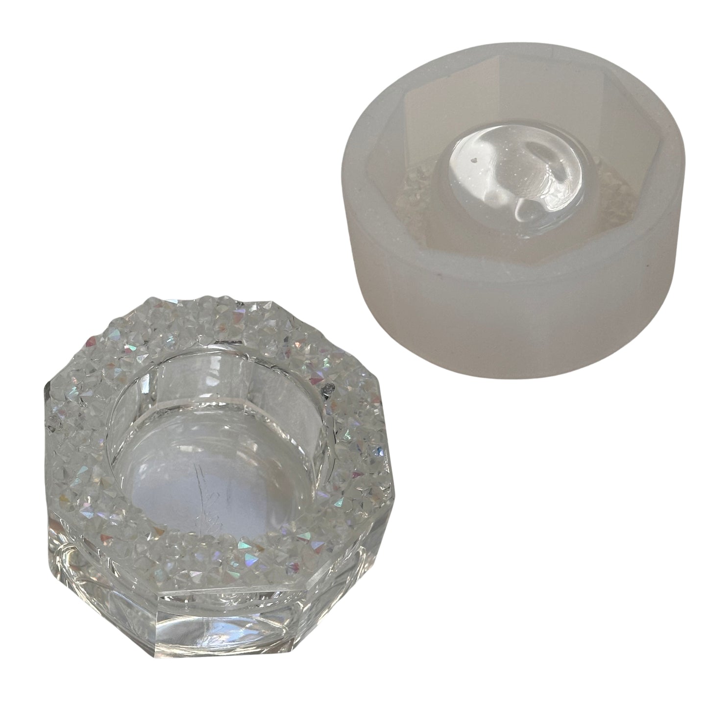 Crystal Candle Holder Silicone Mold for Epoxy Resin and Craft Projects