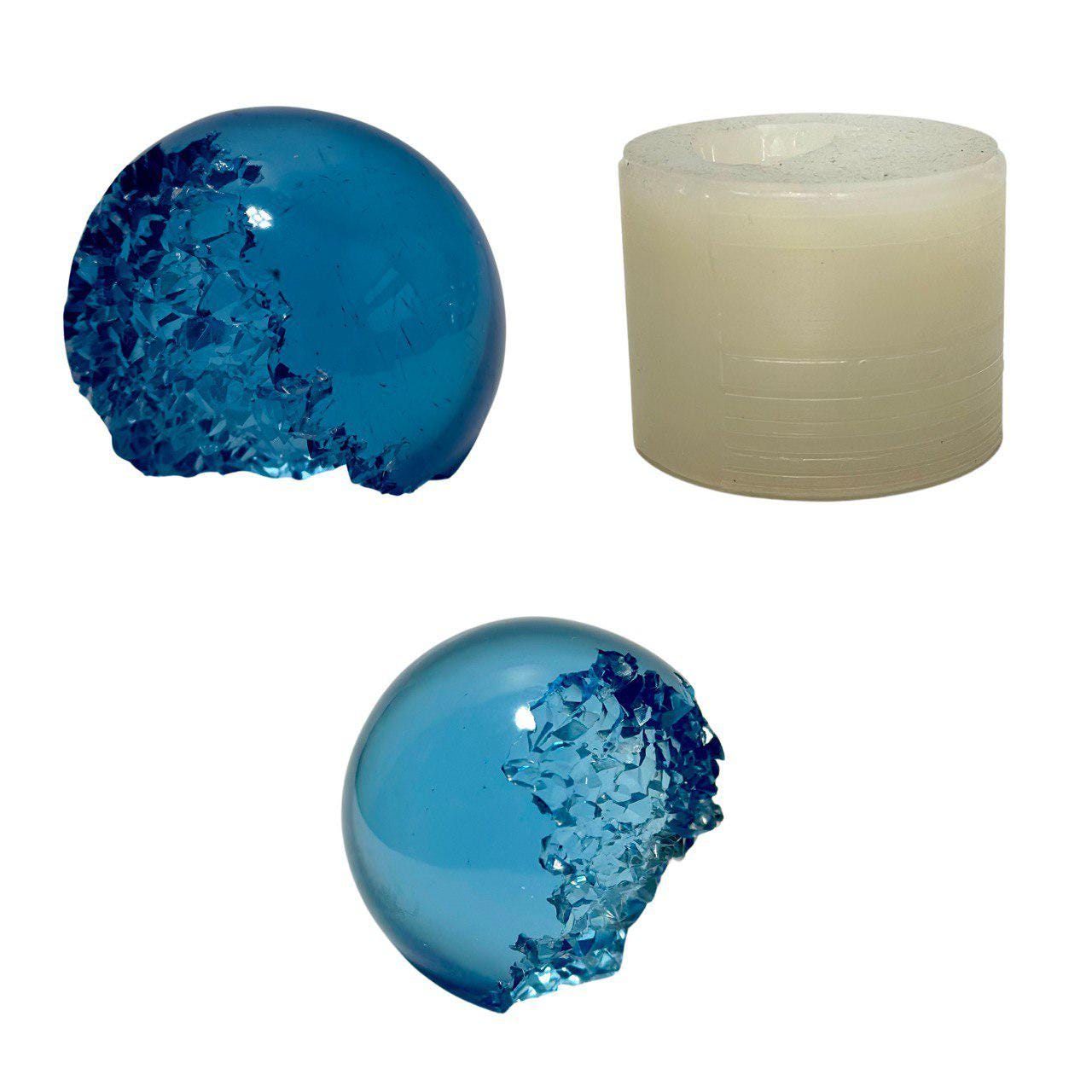 Crystal Medium Sphere Geode Mold for DIY Resin Crafts - Silicone Mold Silicone Mold Ideas Decor Shop