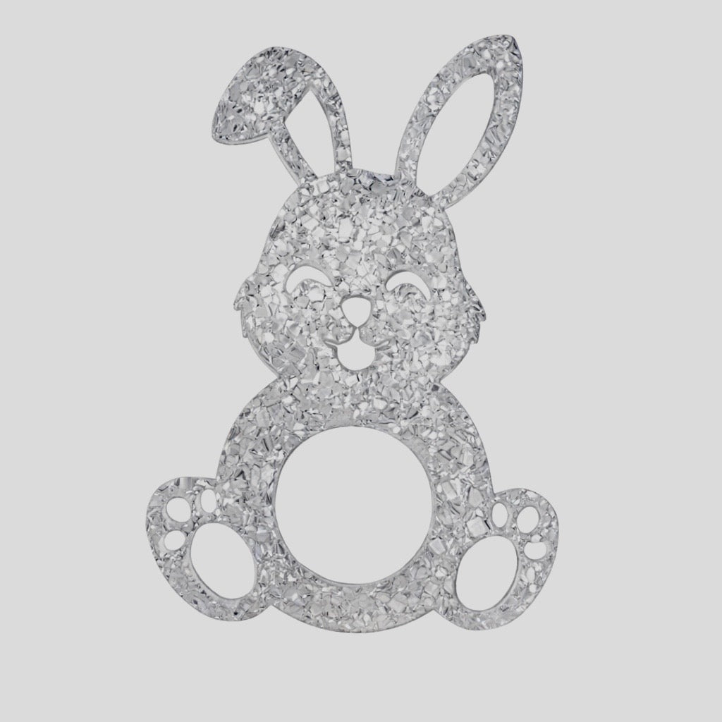Sparkly Crystal Bunny Resin Silicone Mold for Candy Holder