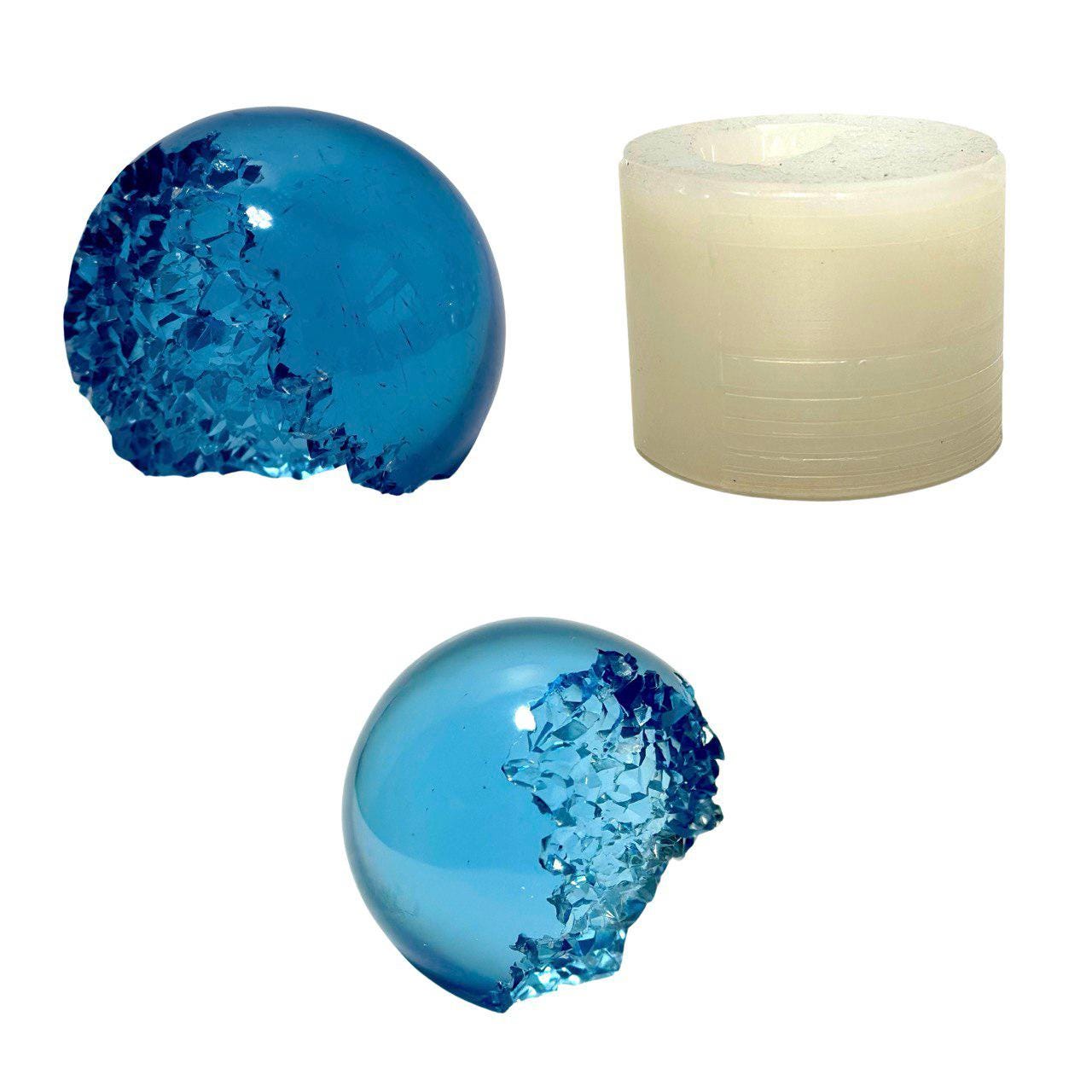 Crystal Medium Sphere Geode Mold for DIY Resin Crafts - Silicone Mold Silicone Mold Ideas Decor Shop