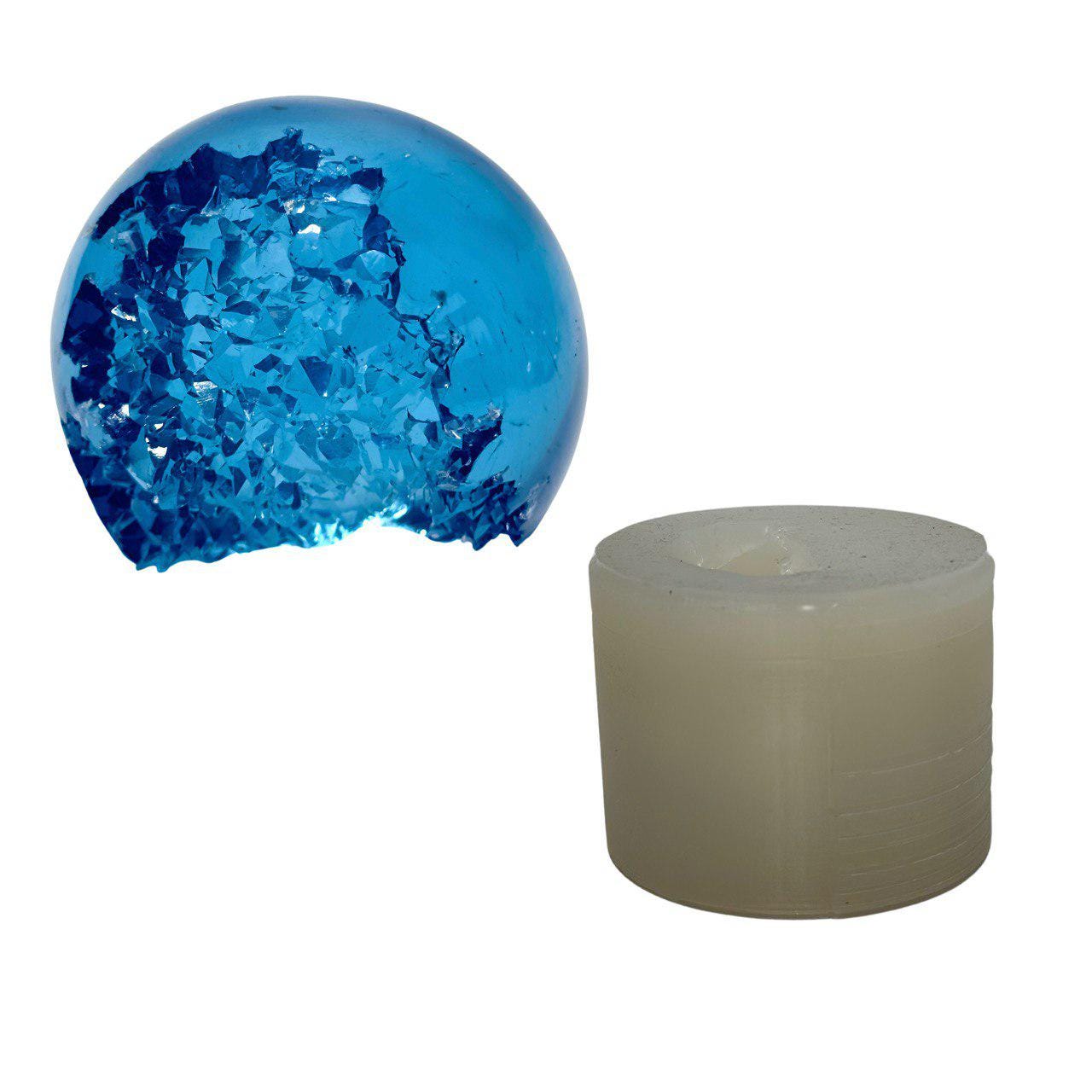Crystal Medium Sphere Geode Mold for DIY Resin Crafts - Silicone Mold Silicone Mold Ideas Decor Shop