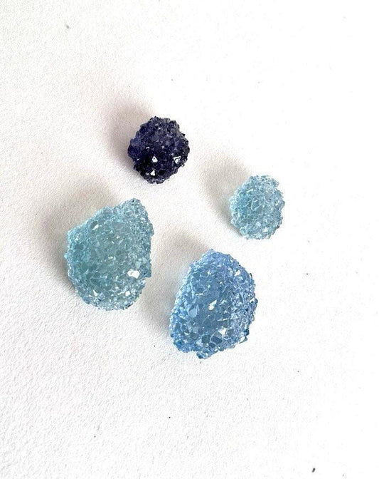 4 Pc Crystal Cluster Silicone Mold Set for DIY Resin Druzy Art Silicone Mold Ideas Decor Shop Default Title