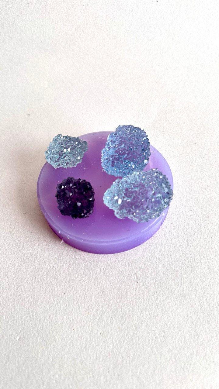 4 Pc Crystal Cluster Silicone Mold Set for DIY Resin Druzy Art Silicone Mold Ideas Decor Shop