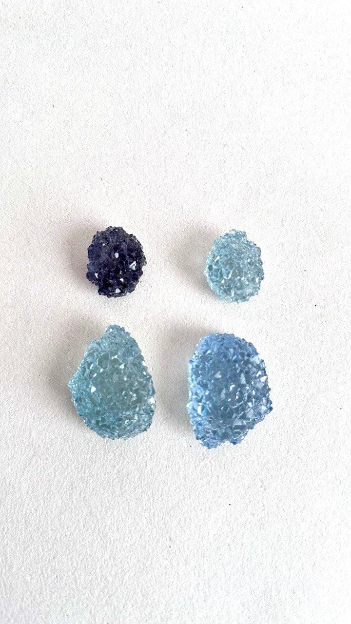 4 Pc Crystal Cluster Silicone Mold Set for DIY Resin Druzy Art Silicone Mold Ideas Decor Shop