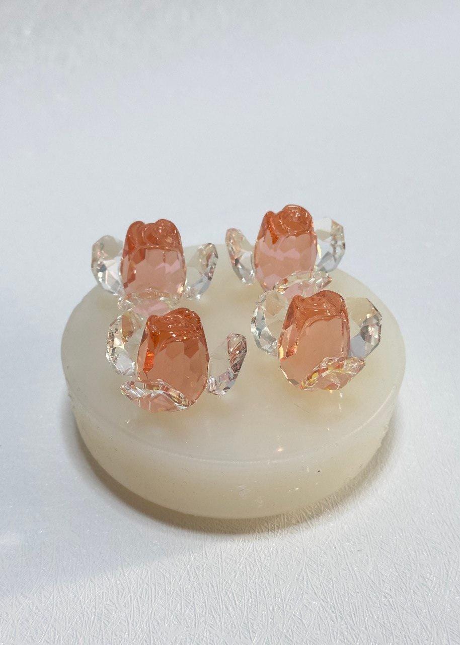 Crystal Rose Silicone Resin Molds - 4 Piece Set for Crafting Resin Molds Ideas Decor Shop