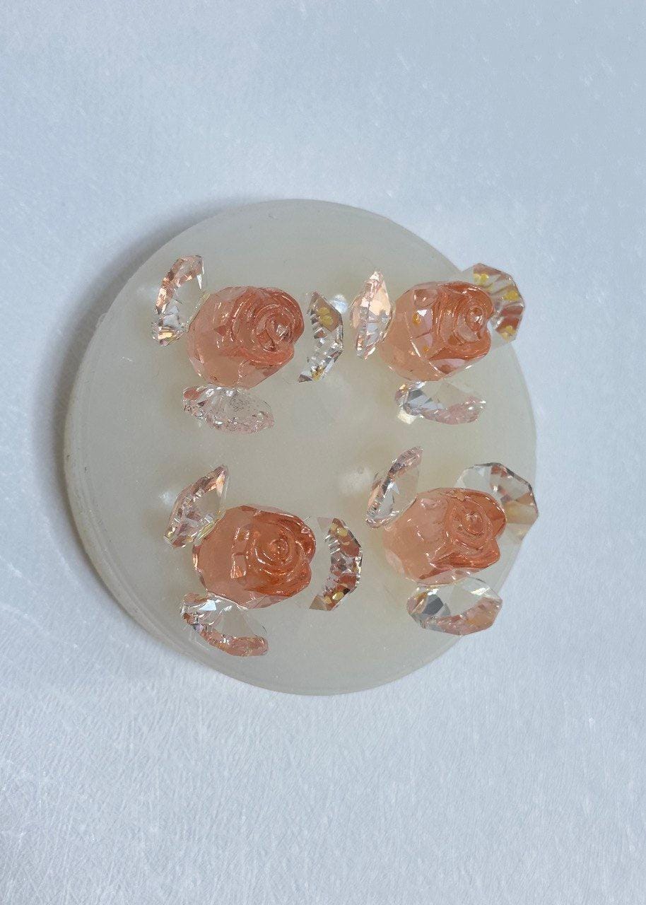 Crystal Rose Silicone Resin Molds - 4 Piece Set for Crafting Resin Molds Ideas Decor Shop