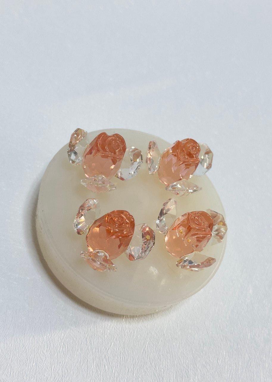 Crystal Rose Silicone Resin Molds - 4 Piece Set for Crafting Resin Molds Ideas Decor Shop