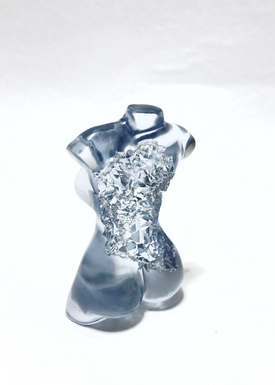 Silicone Geode Crystal Mold - Female Torso Sculpture Mold Resin Molds Ideas Decor Shop