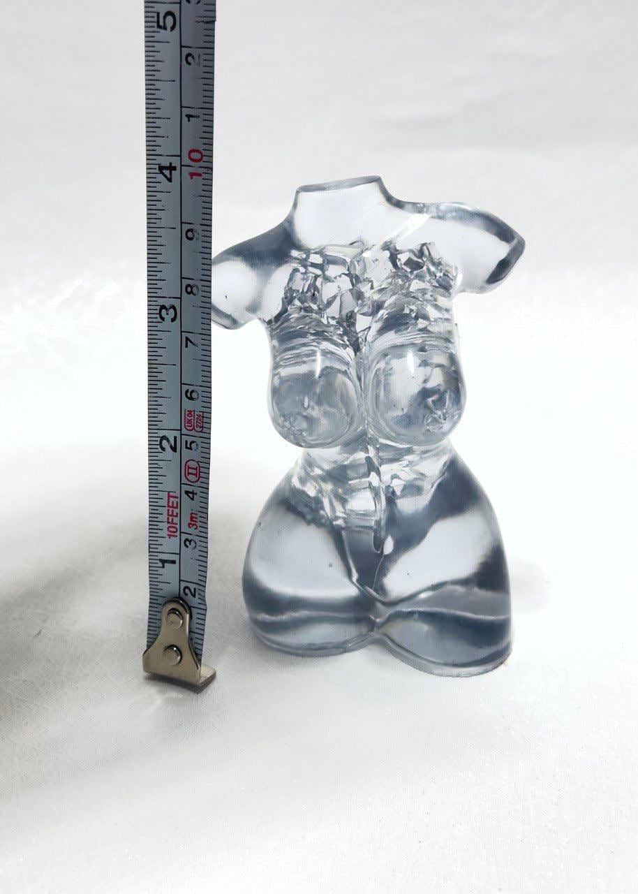 Silicone Geode Crystal Mold - Female Torso Sculpture Mold Resin Molds Ideas Decor Shop