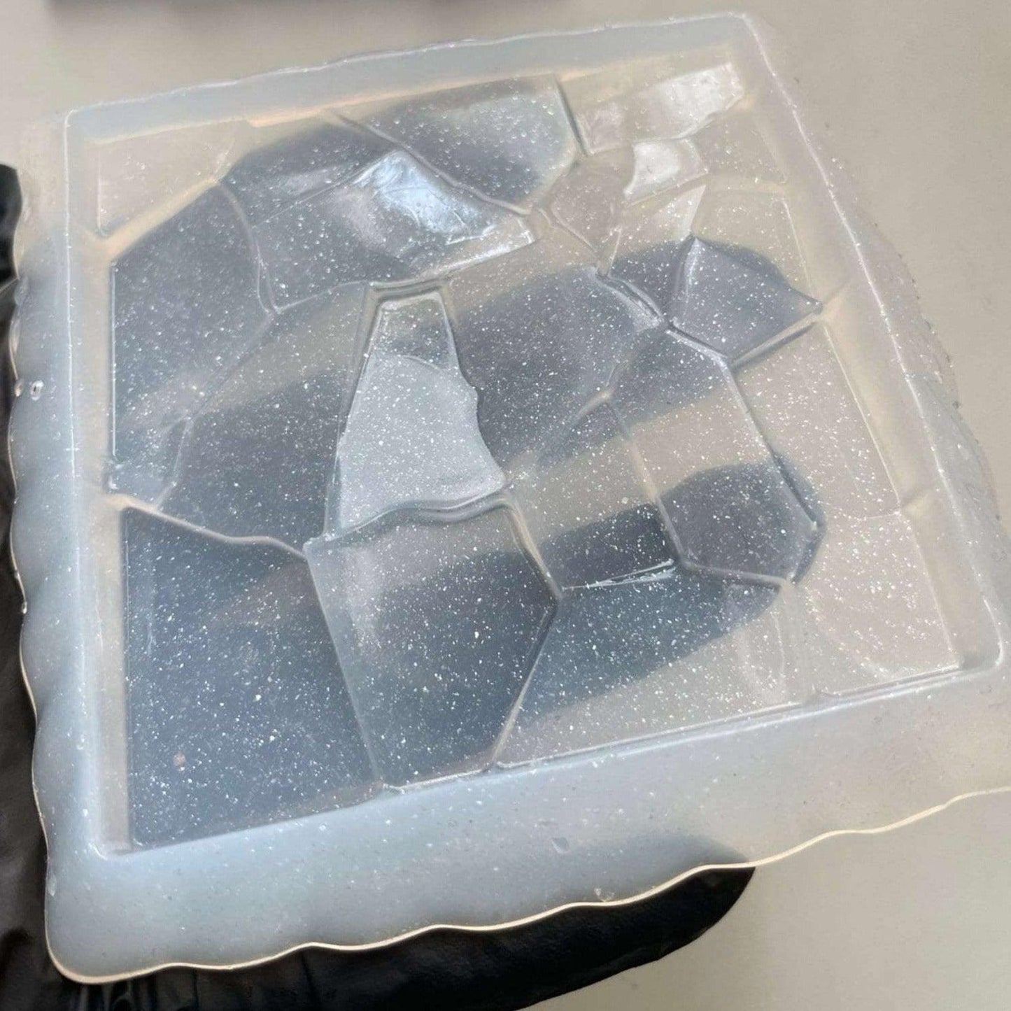 Broken Glass Effect Silicone Mold: Irregular Holder for Resin and Jesmonite Resin Molds Ideas Decor Shop