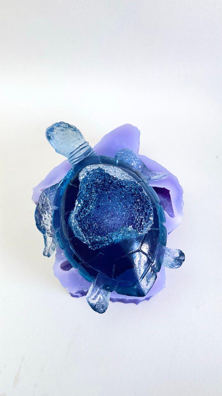 Crystal Sea Turtle Resin Mold - Extra Large Geode Silicone Mold Resin Molds Ideas Decor Shop