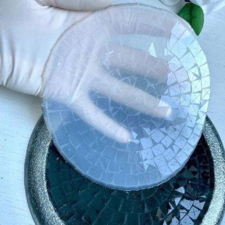 Glass Mosaic Resin Mold Insert - Silicone Mold for Trays and Coasters Resin Molds Ideas Decor Shop