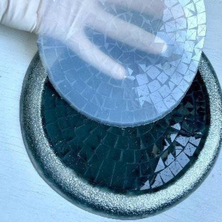 Glass Mosaic Resin Mold Insert - Silicone Mold for Trays and Coasters Resin Molds Ideas Decor Shop