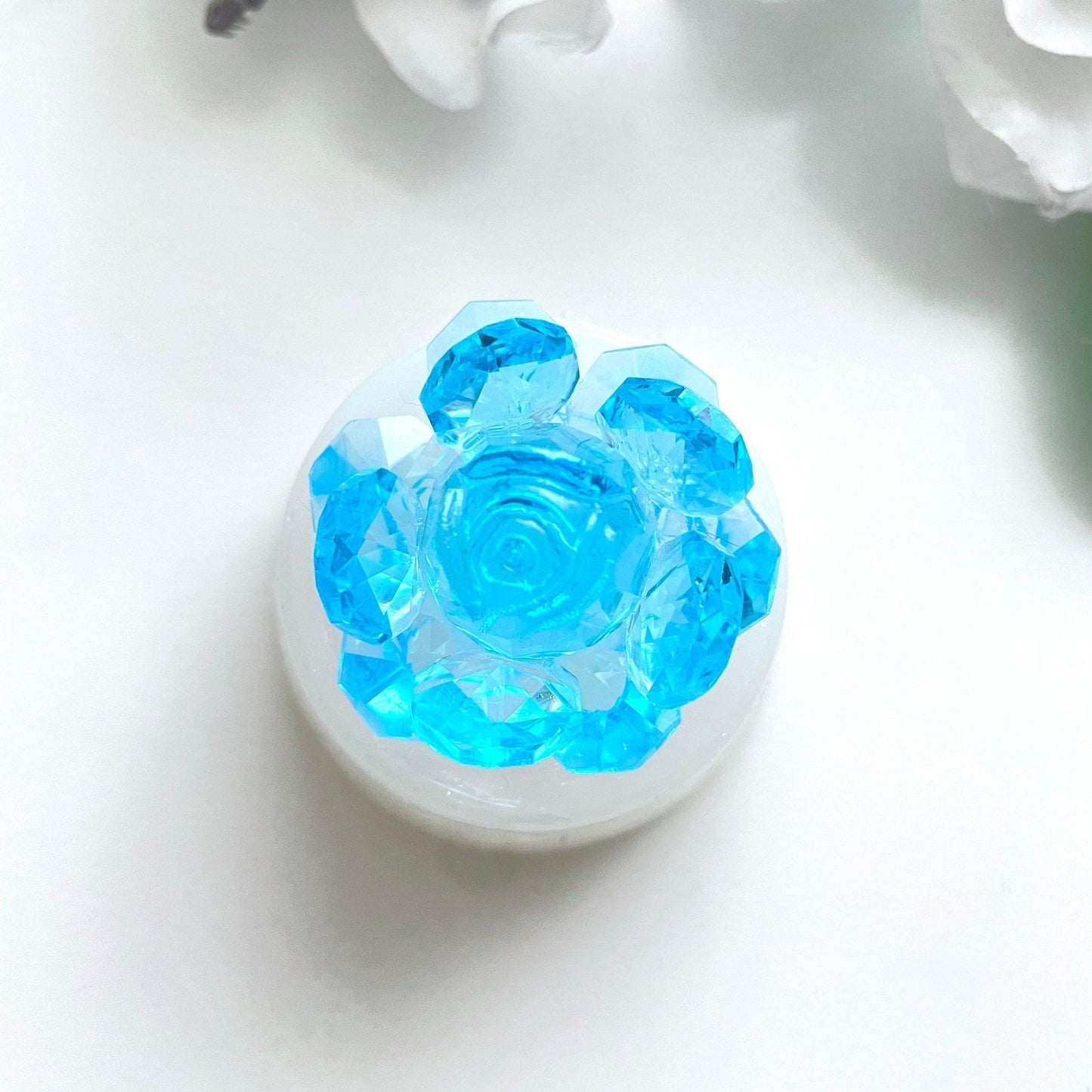 Sparkling Crystal Rose Flower Silicone Mold for Resin, Jewelry, Crafts Resin Molds Ideas Decor Shop