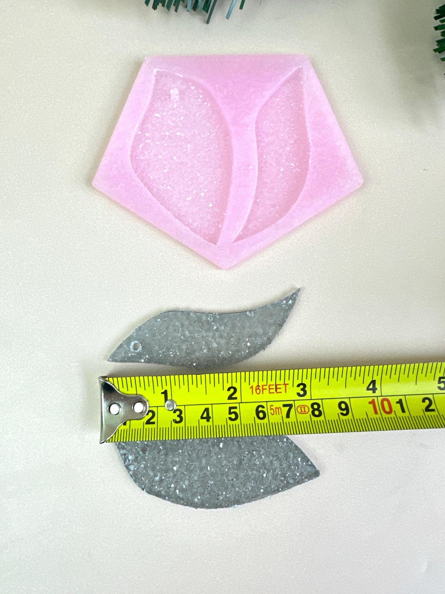 Sparkling Crystal 2 Leaf Silicone Mold for Jewelry or Festive Decor Resin Molds Ideas Decor Shop