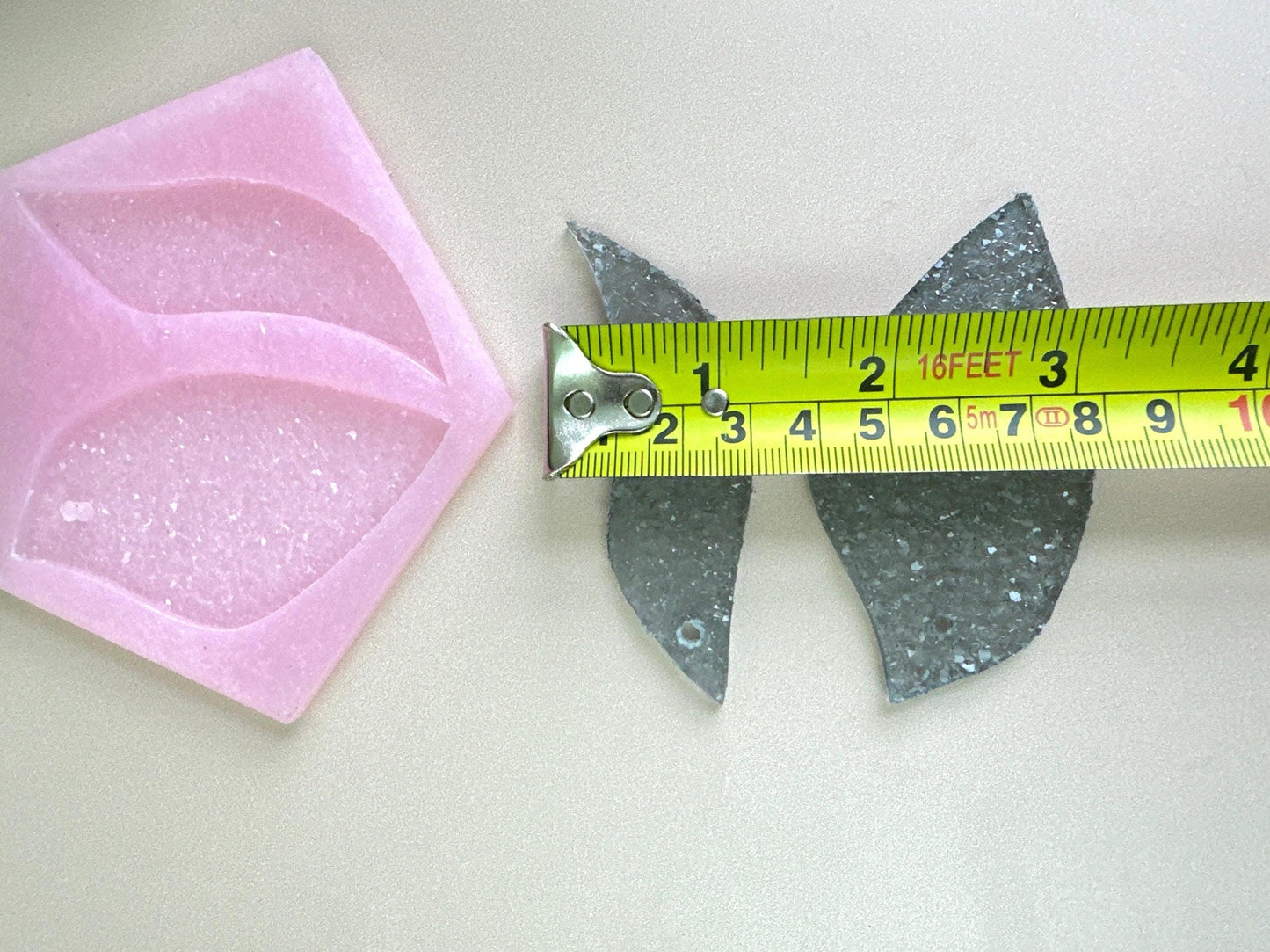 Sparkling Crystal 2 Leaf Silicone Mold for Jewelry or Festive Decor Resin Molds Ideas Decor Shop