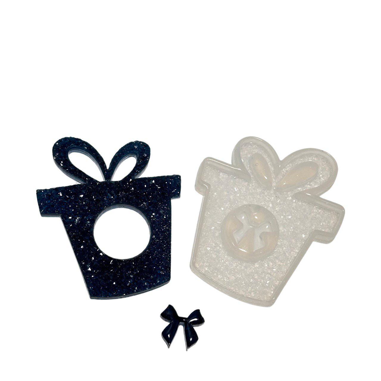 Sparkling Crystal Druzy Christmas Gift Toy Mold with Candy Holder Resin Molds Ideas Decor Shop