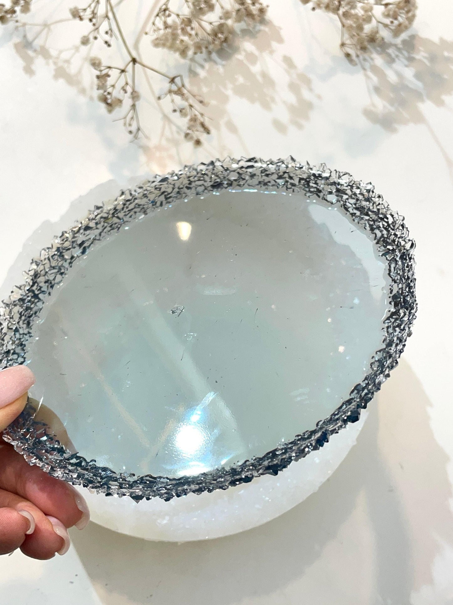 Modern Crystal Edged Tray Mold - Sparkly - New Design! Silicone Mold Ideas Decor Shop