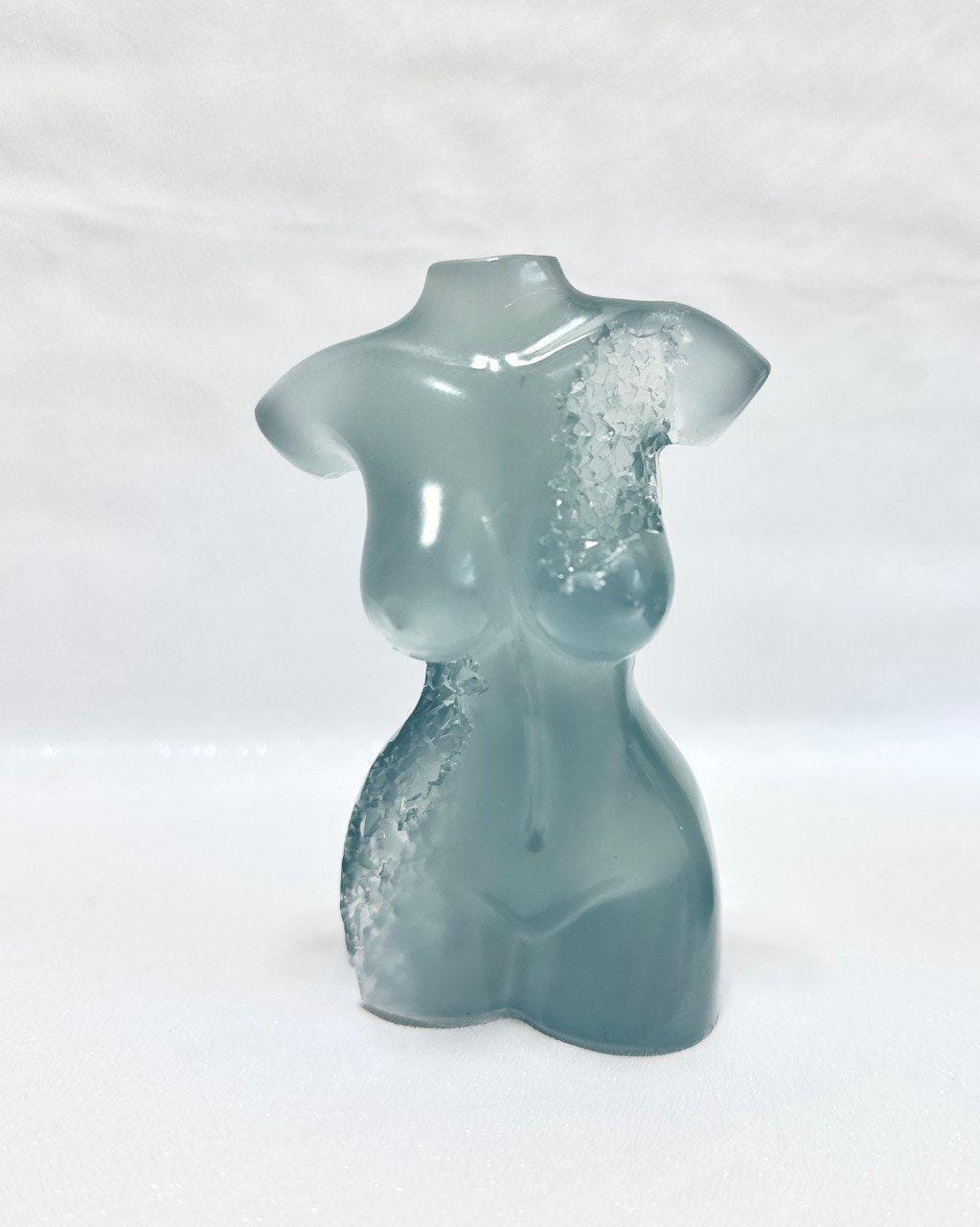 Geode Crystal Lady Body Candle Mold - DIY Silicone Mold for Soap, Resin Craft Resin Molds Ideas Decor Shop