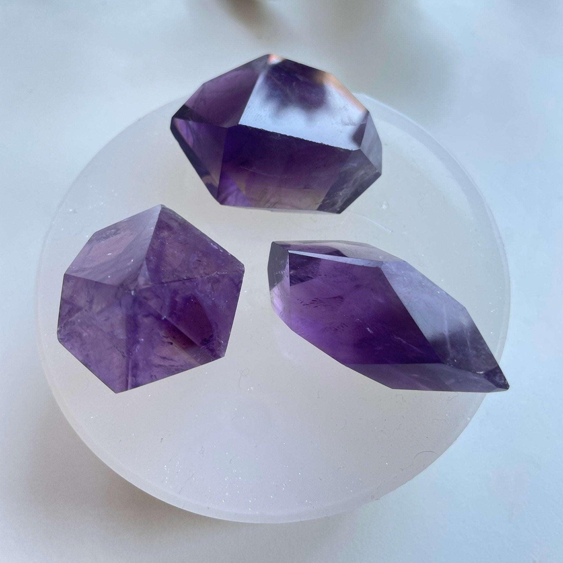 Stunning Amethyst Art and Jewelry Set with 3 Crystals Resin Molds Ideas Decor Shop