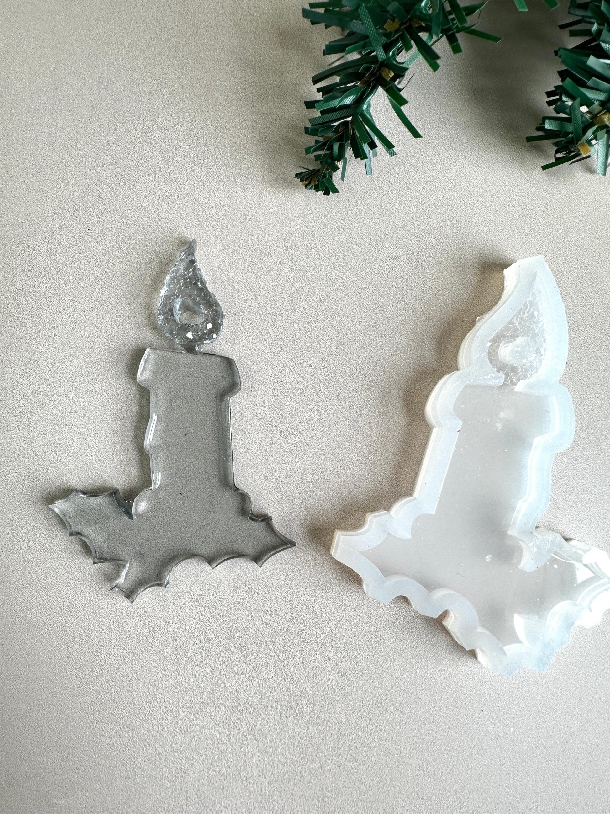 Burning Candle Christmas Tree Toy Silicone Mold for Unique Resin Art Resin Molds Ideas Decor Shop