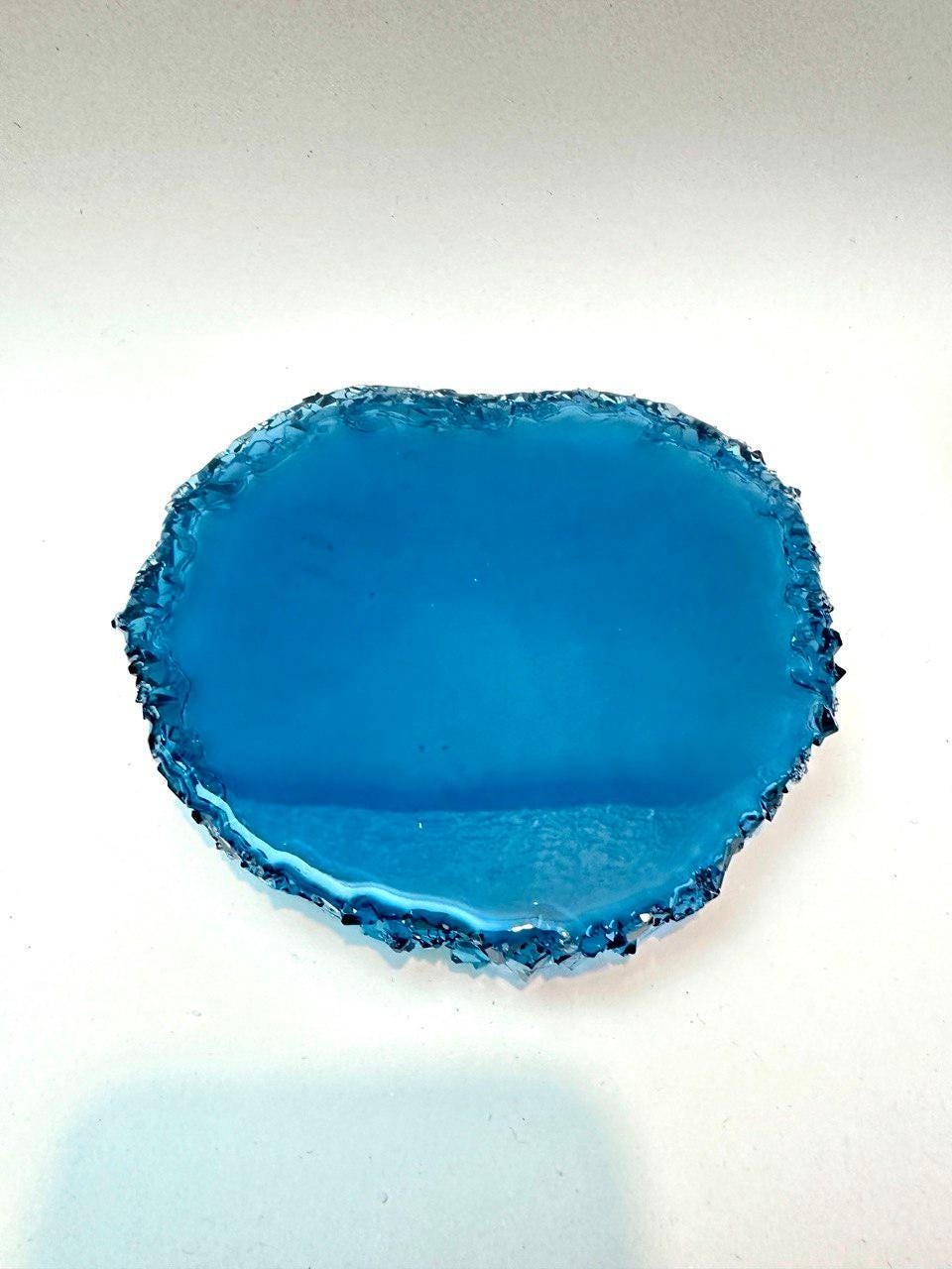 Round Tray with Crystal Edges Silicone Mold for Resin - Crafting Resin Molds Ideas Decor Shop
