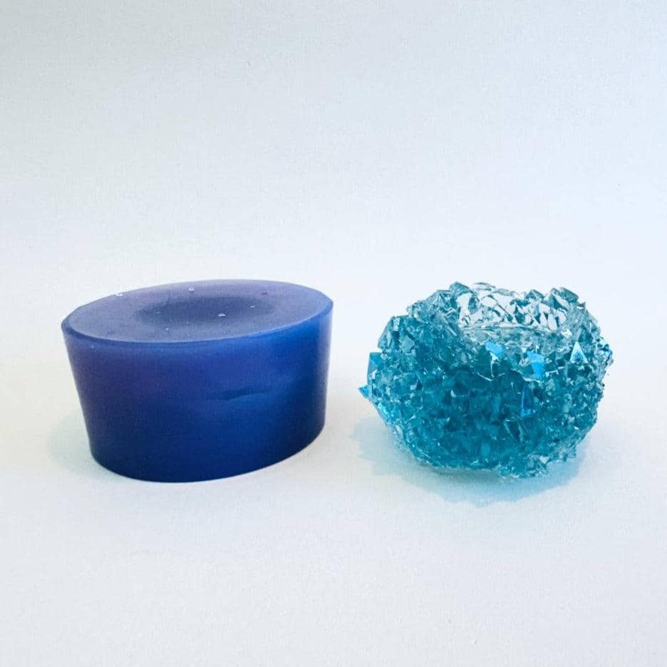 Geode Resin Casting Mold - Handmade Crystal Tea Light Holder Resin Molds Ideas Decor Shop
