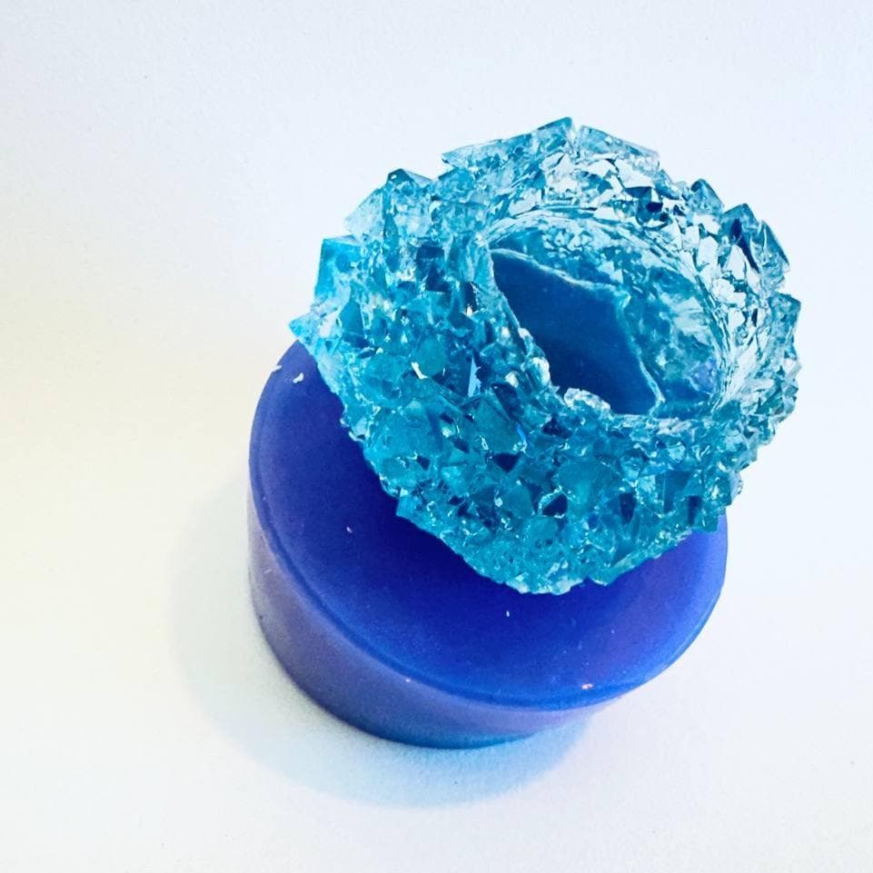 Geode Resin Casting Mold - Handmade Crystal Tea Light Holder Resin Molds Ideas Decor Shop