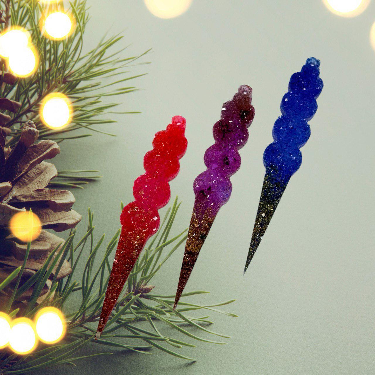 Druzy Icicle Silicone Mold – 3 Unique Shapes for DIY Resin Crafts Resin Molds Ideas Decor Shop