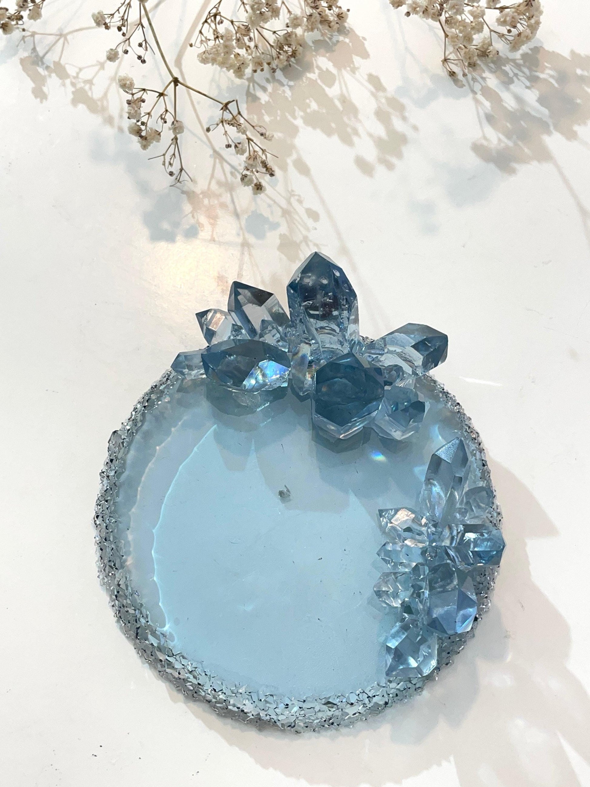 Modern Crystal Edged Tray Mold - Sparkly - New Design! Silicone Mold Ideas Decor Shop