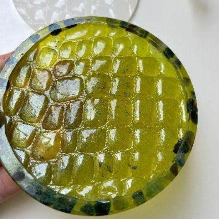 Crocodile Skin Insert Silicone Mold | Resin Tray snd Coaster for DIY Crafts Silicone Mold Ideas Decor Shop