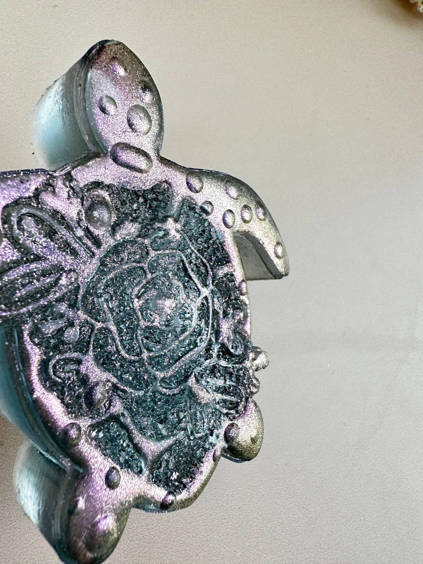 Turtle Rose Silicone Mold with Crystals for Resin Art Creation Resin Molds Ideas Decor Shop
