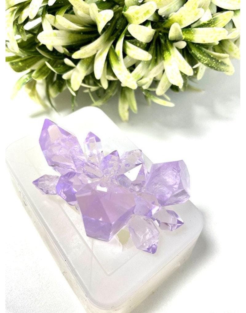 Unique Crystal Cluster Silicone Mold - Large Amethyst Resin Mold for Crafting Resin Molds Ideas Decor Shop