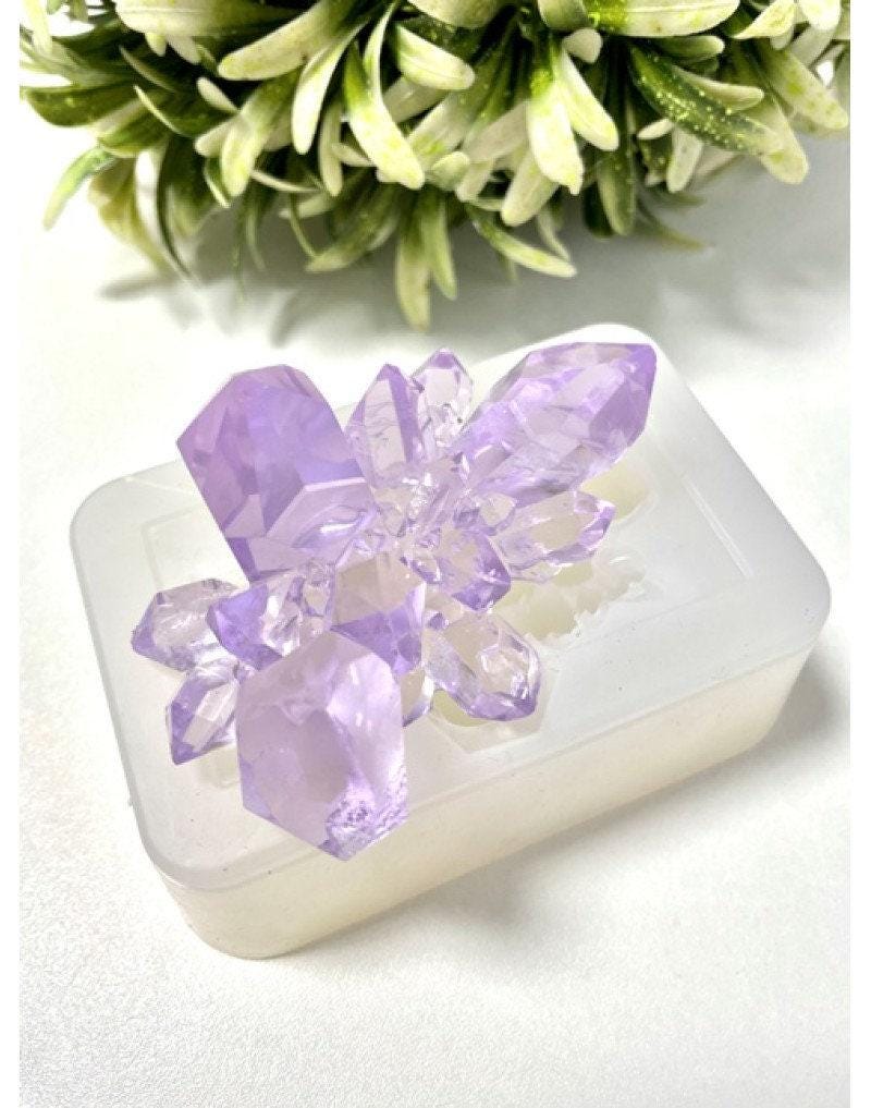 Unique Crystal Cluster Silicone Mold - Large Amethyst Resin Mold for Crafting Resin Molds Ideas Decor Shop