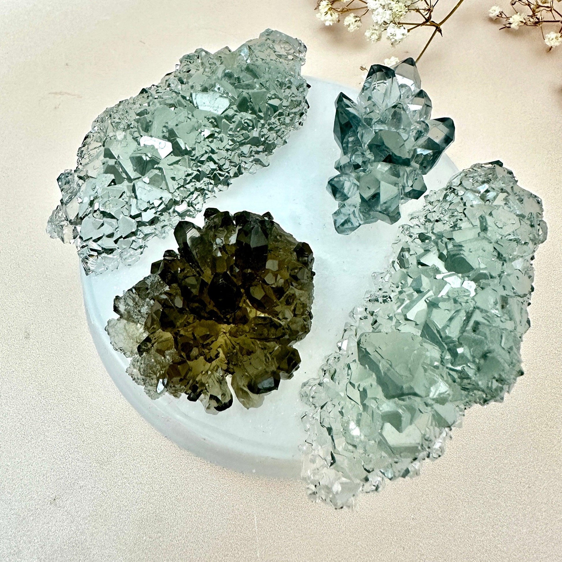 4 Piece Silicone Mold Set for Resin Art - Crystal Cluster Shapes Resin Molds Ideas Decor Shop Default Title