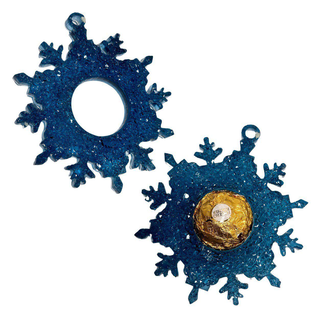Elegant Snowflake Resin Mold with Crystals Silicone Mold Ideas Decor Shop