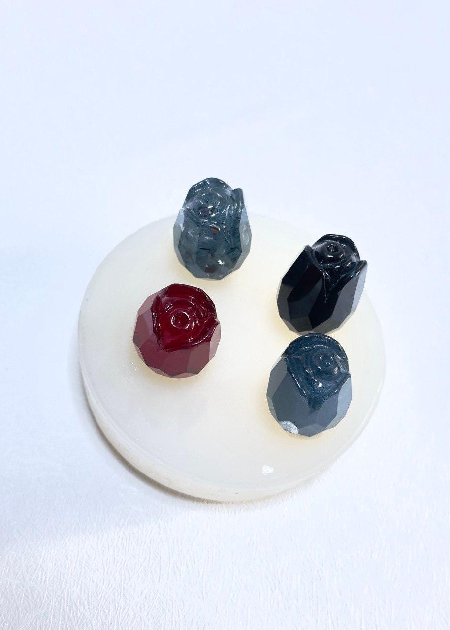 3D Crystal Rose Silicone Resin Molds for Floral Art and DIY Crafts - Set of 4 Resin Molds Ideas Decor Shop