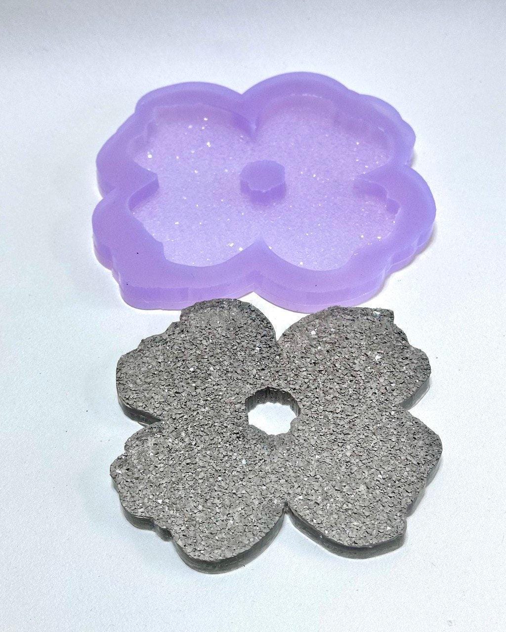 Flower Silicone Mold Stand with Crystals for Resin, Gypsum, and Jesmonite Resin Molds Ideas Decor Shop
