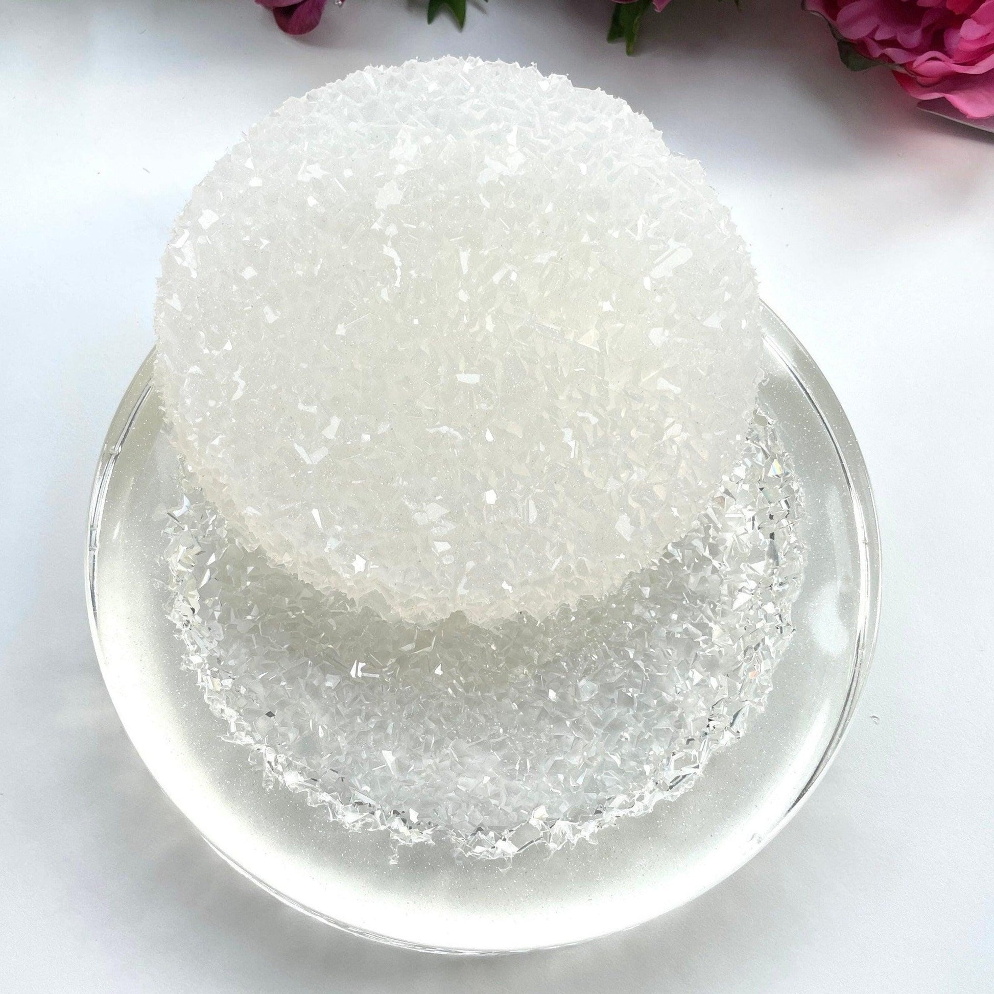 Large Round Insert Crystal Edge Silicone Mold for Wedding Tray and Candle Holder Resin Molds Ideas Decor Shop