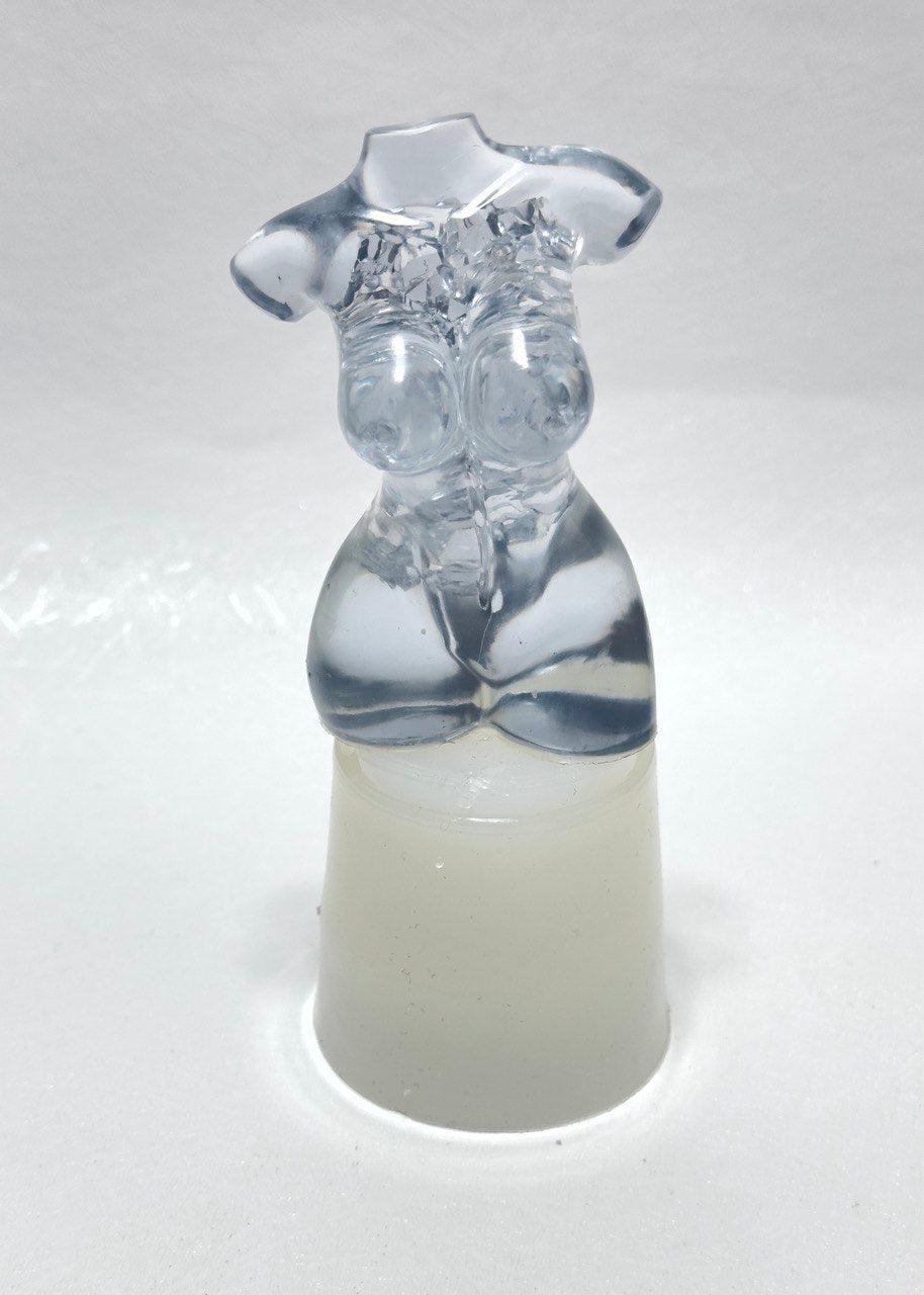 Silicone Geode Crystal Mold - Female Torso Sculpture Mold Resin Molds Ideas Decor Shop