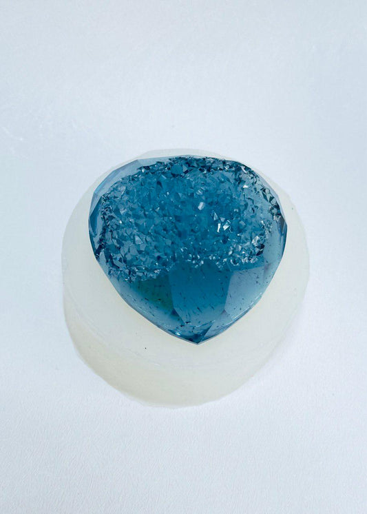 Crystal Geode Heart Druzy Silicone Mold for Resin and Epoxy Creations Resin Molds Ideas Decor Shop Default Title