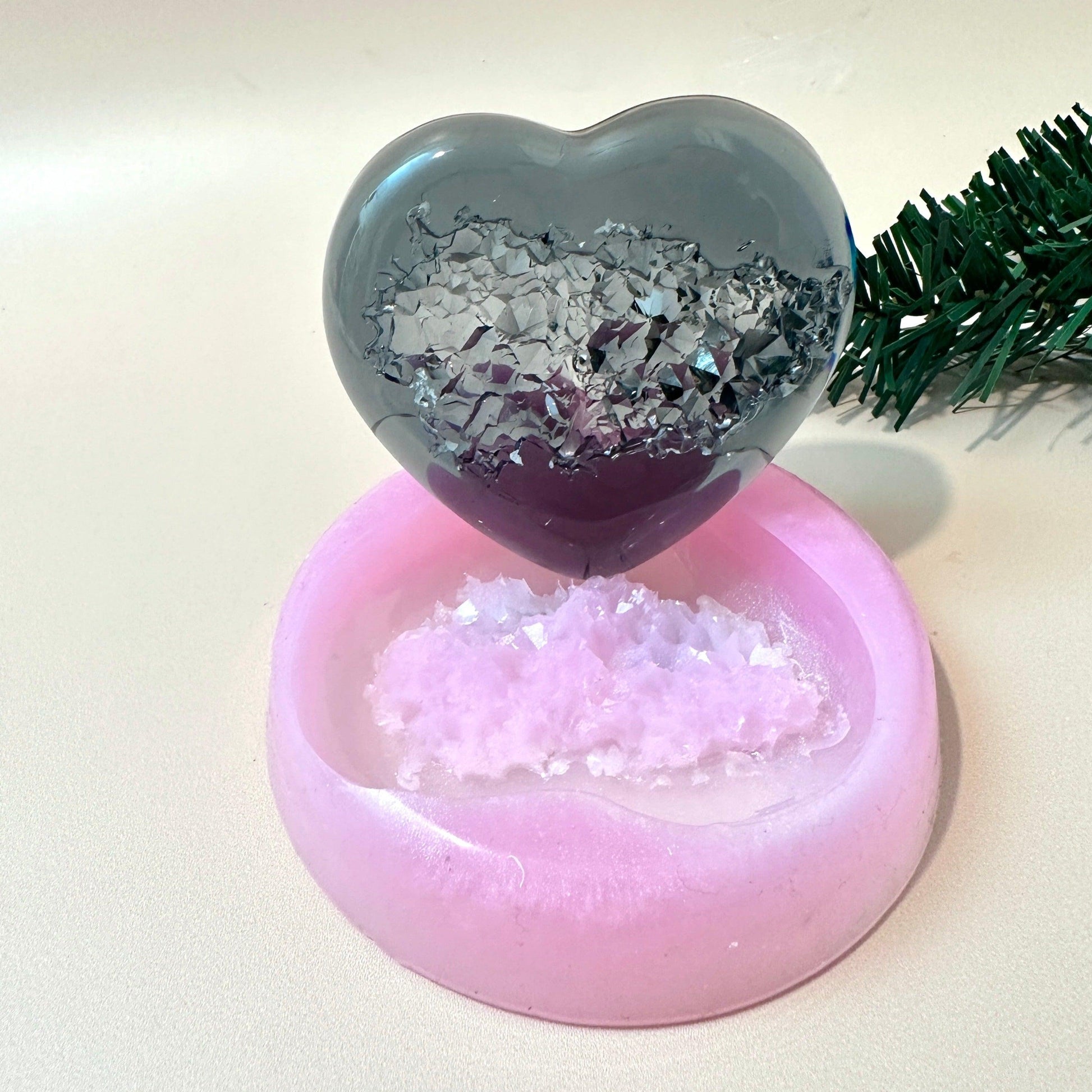 Druzy Crystal Geode Heart Silicone Mold for Resin Jewelry and Crafts Resin Molds Ideas Decor Shop