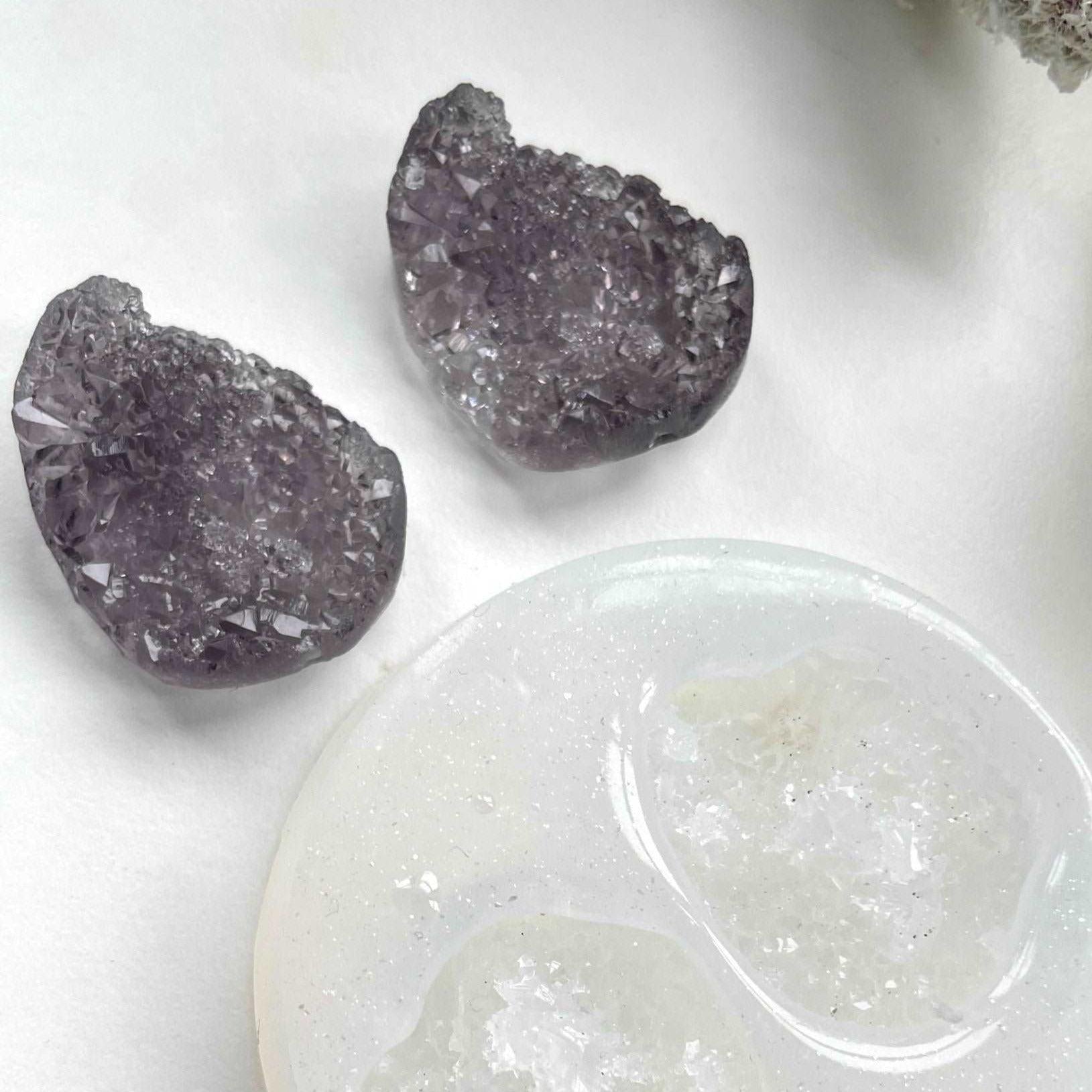 Sparkle Jewelry Collection - 2 PC Mini Crystal Cluster Silicone Mold Resin Molds Ideas Decor Shop