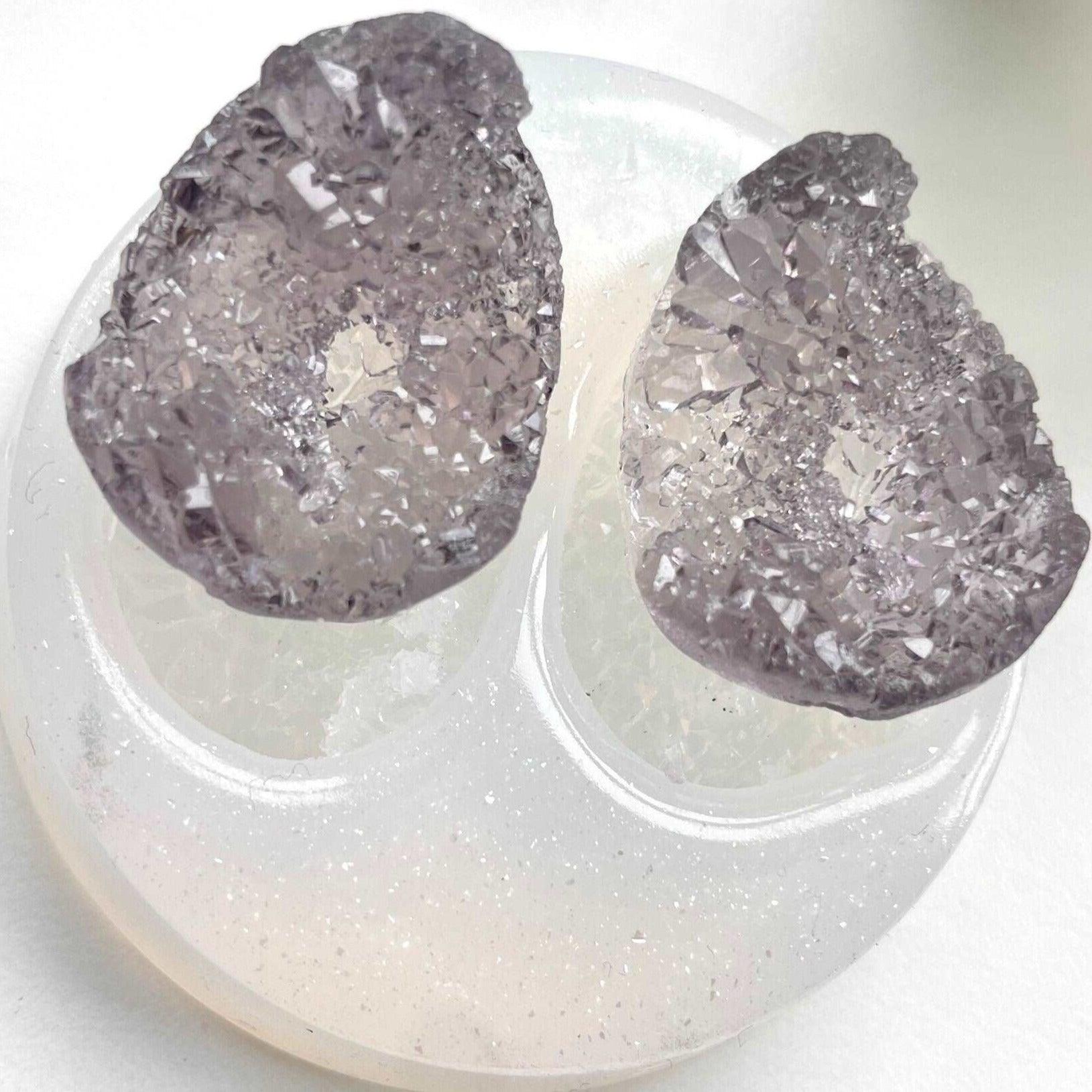 Sparkle Jewelry Collection - 2 PC Mini Crystal Cluster Silicone Mold Resin Molds Ideas Decor Shop