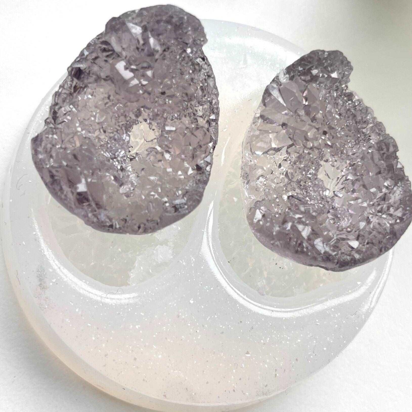 Sparkle Jewelry Collection - 2 PC Mini Crystal Cluster Silicone Mold Resin Molds Ideas Decor Shop