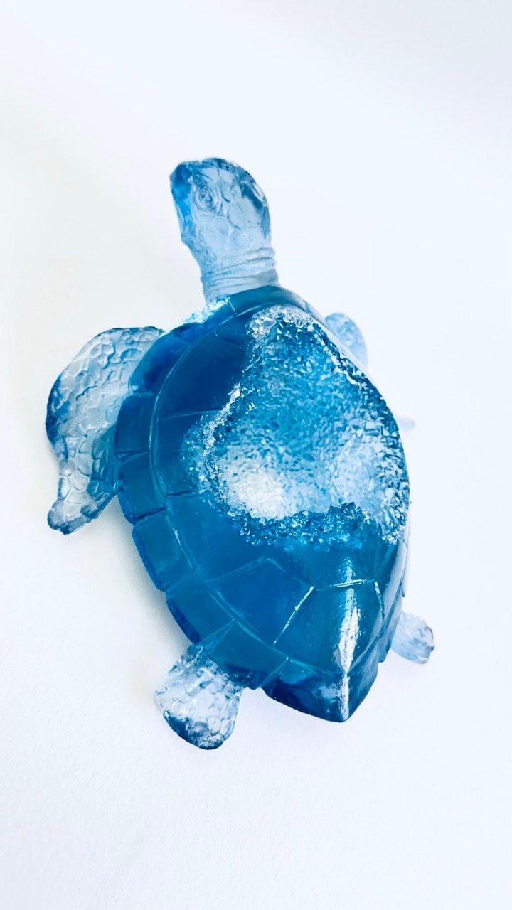Crystal Sea Turtle Resin Mold - Extra Large Geode Silicone Mold Resin Molds Ideas Decor Shop