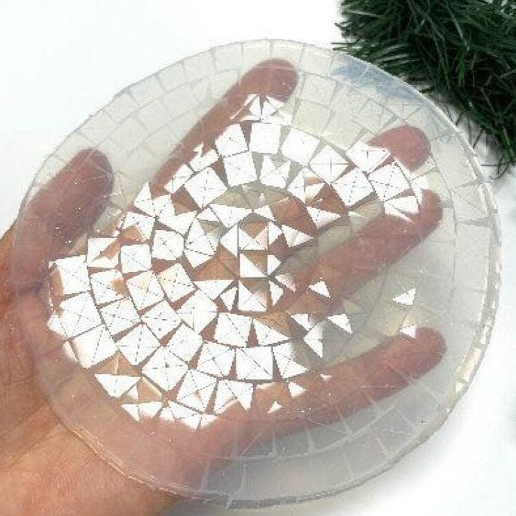 Glass Mosaic Resin Mold Insert - Silicone Mold for Trays and Coasters Resin Molds Ideas Decor Shop