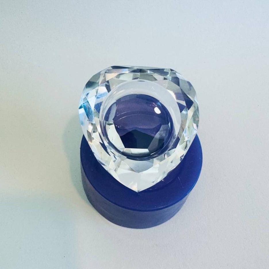 Handmade Crystal Heart Tea Light Holder Resin Casting Silicone Mold Resin Molds Ideas Decor Shop